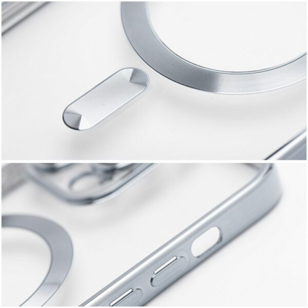 ELECTRO MAG COVER case compatible with MagSafe for SAMSUNG S24 Ultra silver