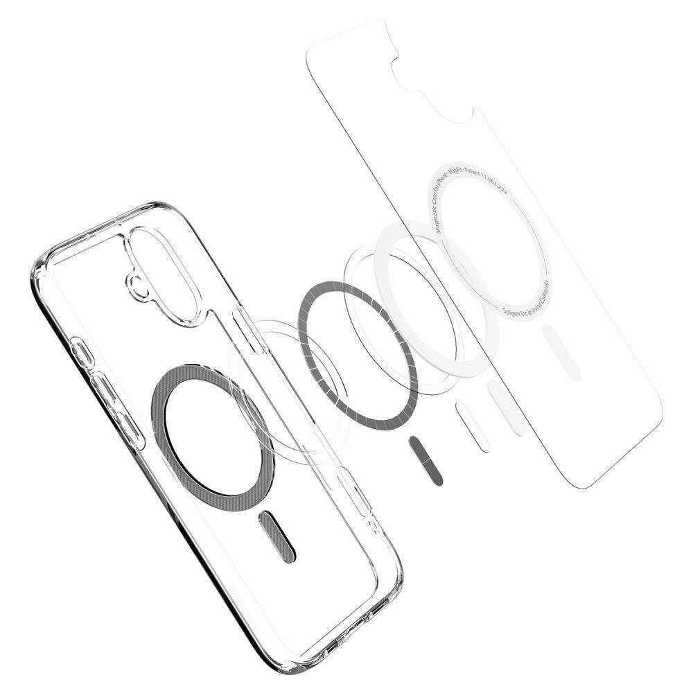 SPIGEN case ULTRA HYBRID MAG compatible with MagSafe for IPHONE 16 carbon fiber