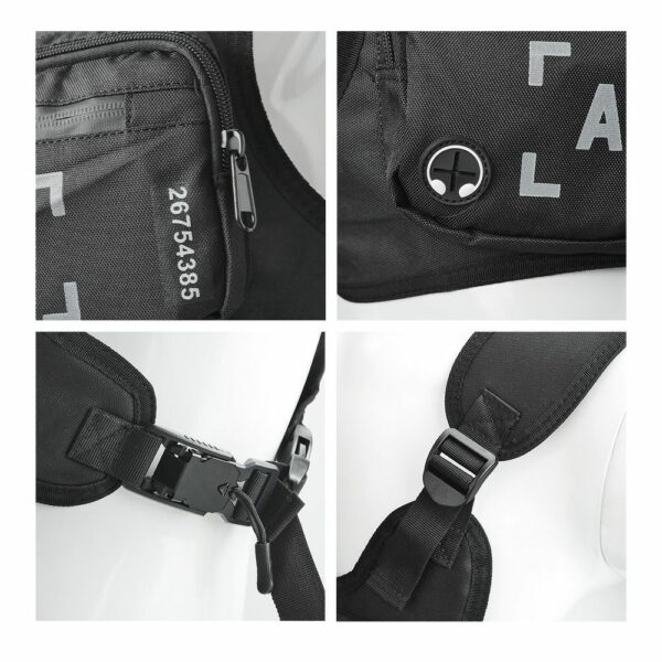 Sports bag on chest for mobile phone / keys ( 4,5" - 6,5" ) black