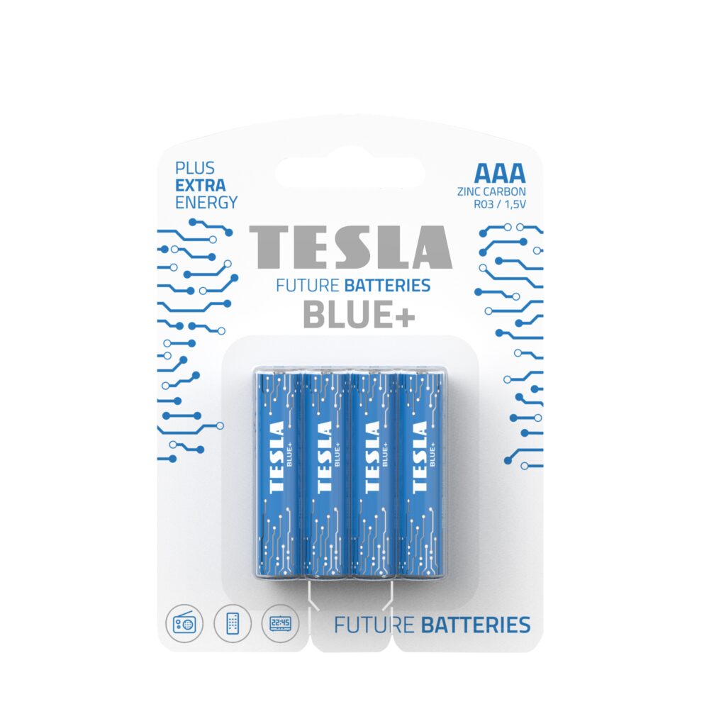 TESLA alkaline battery R3 (AAA) BLUE+ [4x120] 4 pcs