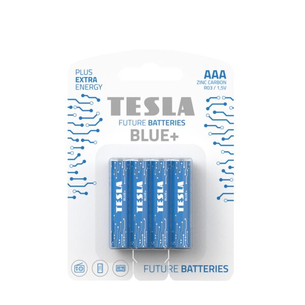 TESLA alkaline battery R3 (AAA) BLUE+ [4x120] 4 pcs
