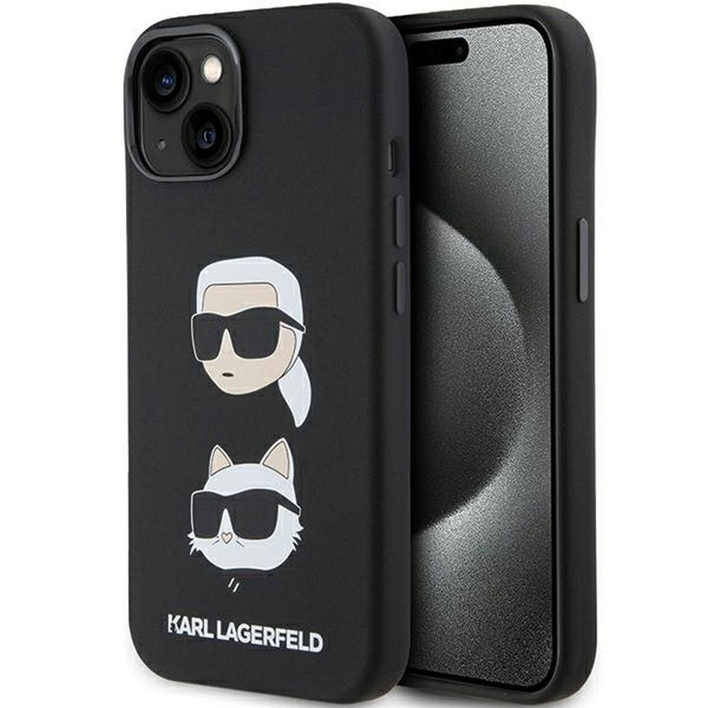 KARL LAGERFELD case for IPHONE 15 Plus KLHCP15MSDHKCNK (Silicone KC) black