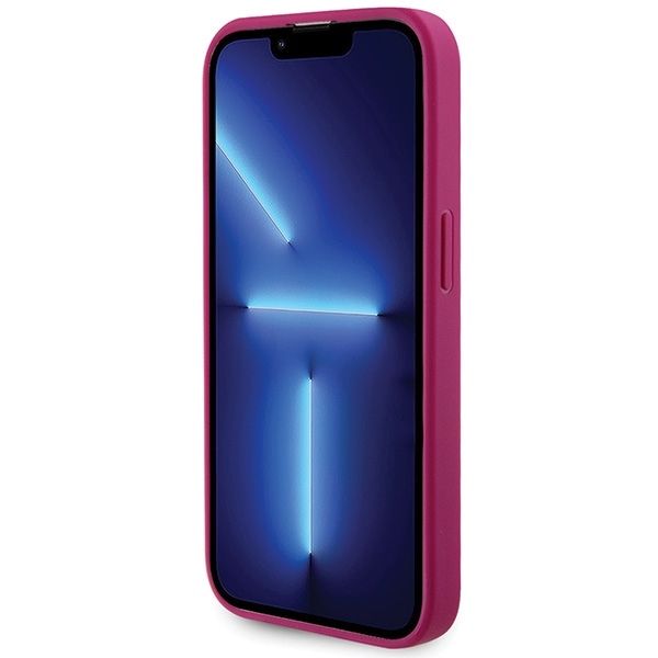 GUESS case for IPHONE 15 Pro GUHCP15LPS4DGPP (Strass Metal Logo) pink