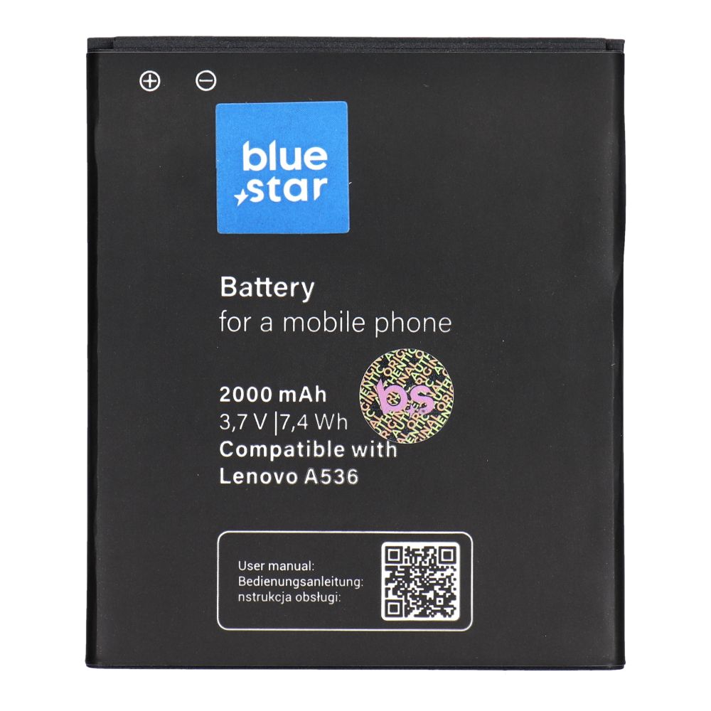 86300d480bf96ff10e43b182ab578cc6 BLUE STAR PREMIUM battery for LENOVO A536 2000 mAh