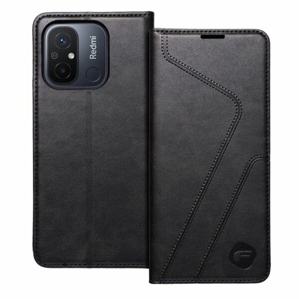 FORCELL F-PROTECT RFID Blocker book case for XIAOMI Redmi 12c black