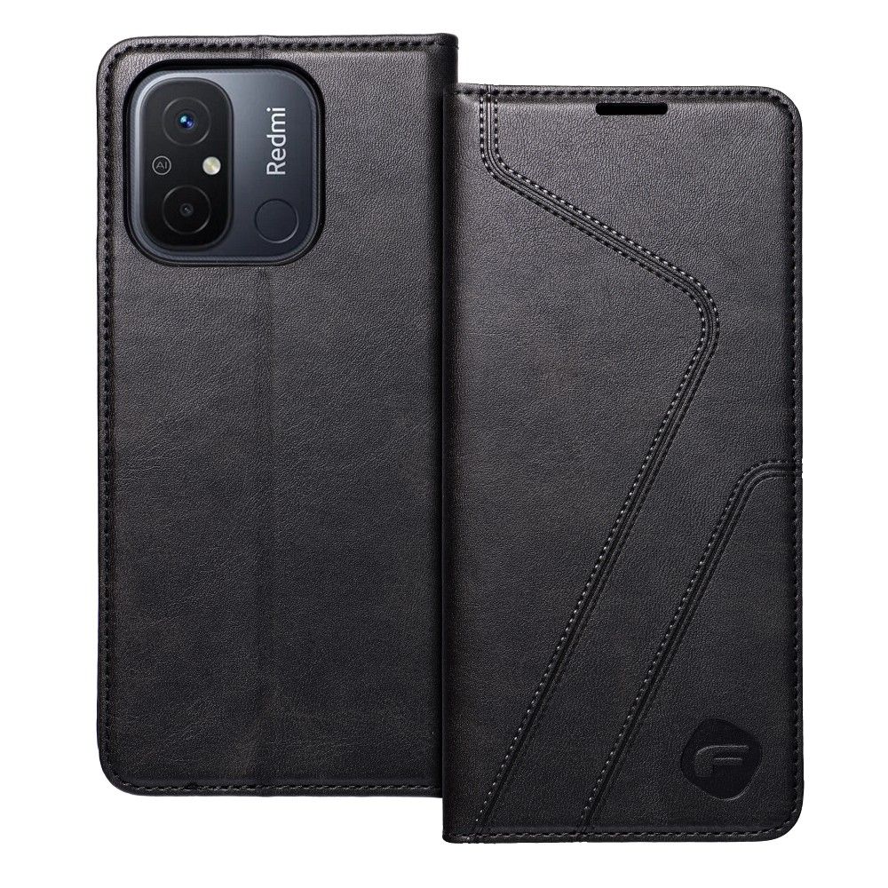 FORCELL F-PROTECT RFID Blocker book case for XIAOMI Redmi 12c black
