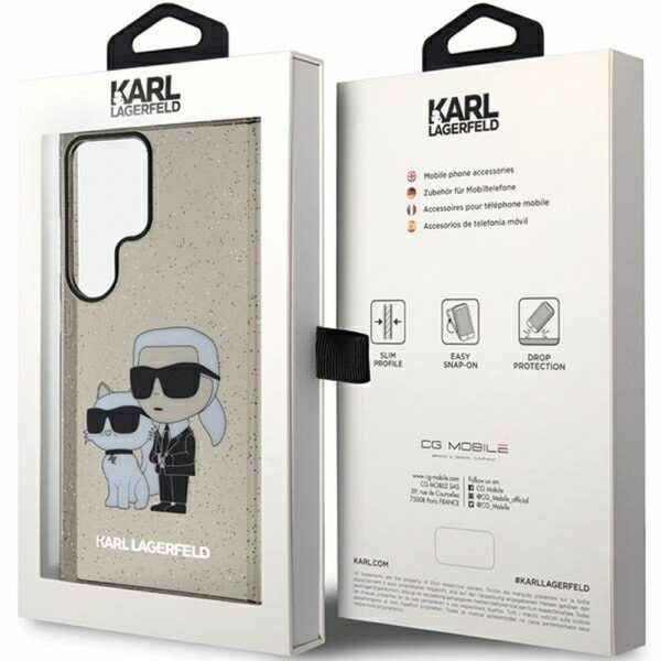 KARL LAGERFELD case for SAMSUNG S24 Ultra KLHCS24LHNKCTGK (IML GLIT NFT K&C) black
