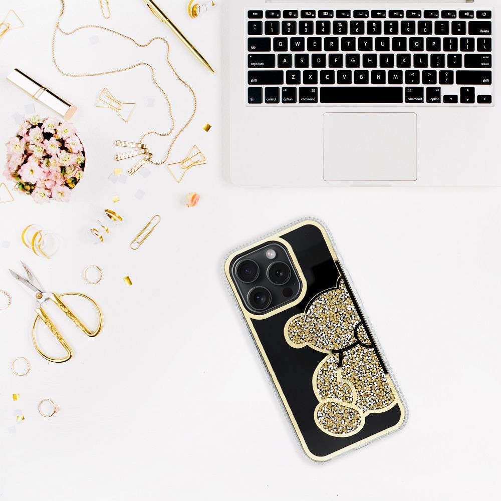 TEDDY BEAR Case for IPHONE 16 Plus gold