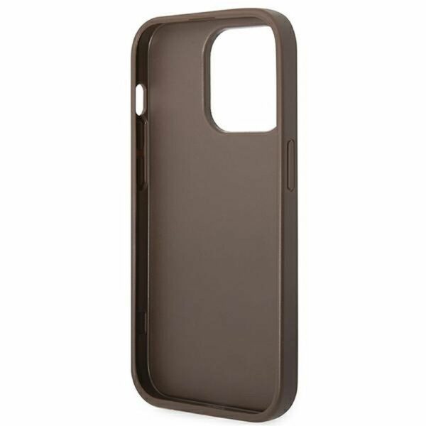 GUESS case for IPHONE 14 Pro Max GUHCP14XG4GFBR (4G Gold Logo) brown