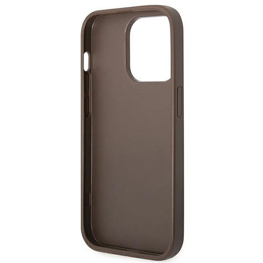 GUESS case for IPHONE 14 Pro Max GUHCP14XG4GFBR (4G Gold Logo) brown
