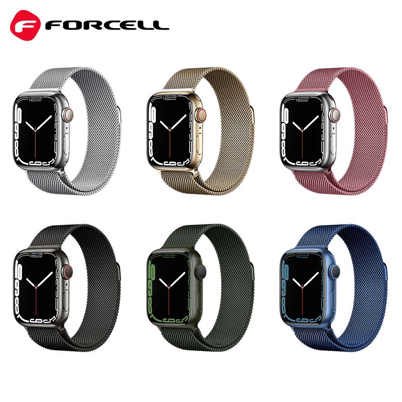 FORCELL F-DESIGN FA03 magnetic stainless steel strap for APPLE Watch 38 / 40 / 41 mm black