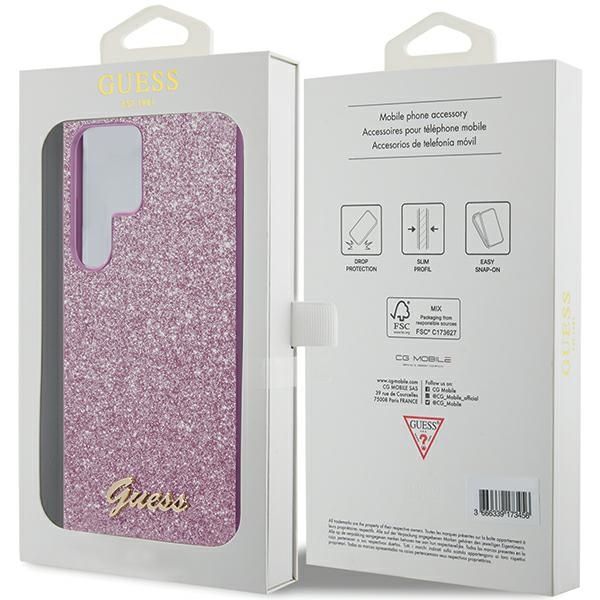 GUESS case for SAMSUNG S24 Ultra GUHCS24LHGGSHU (Glitter Script) purple