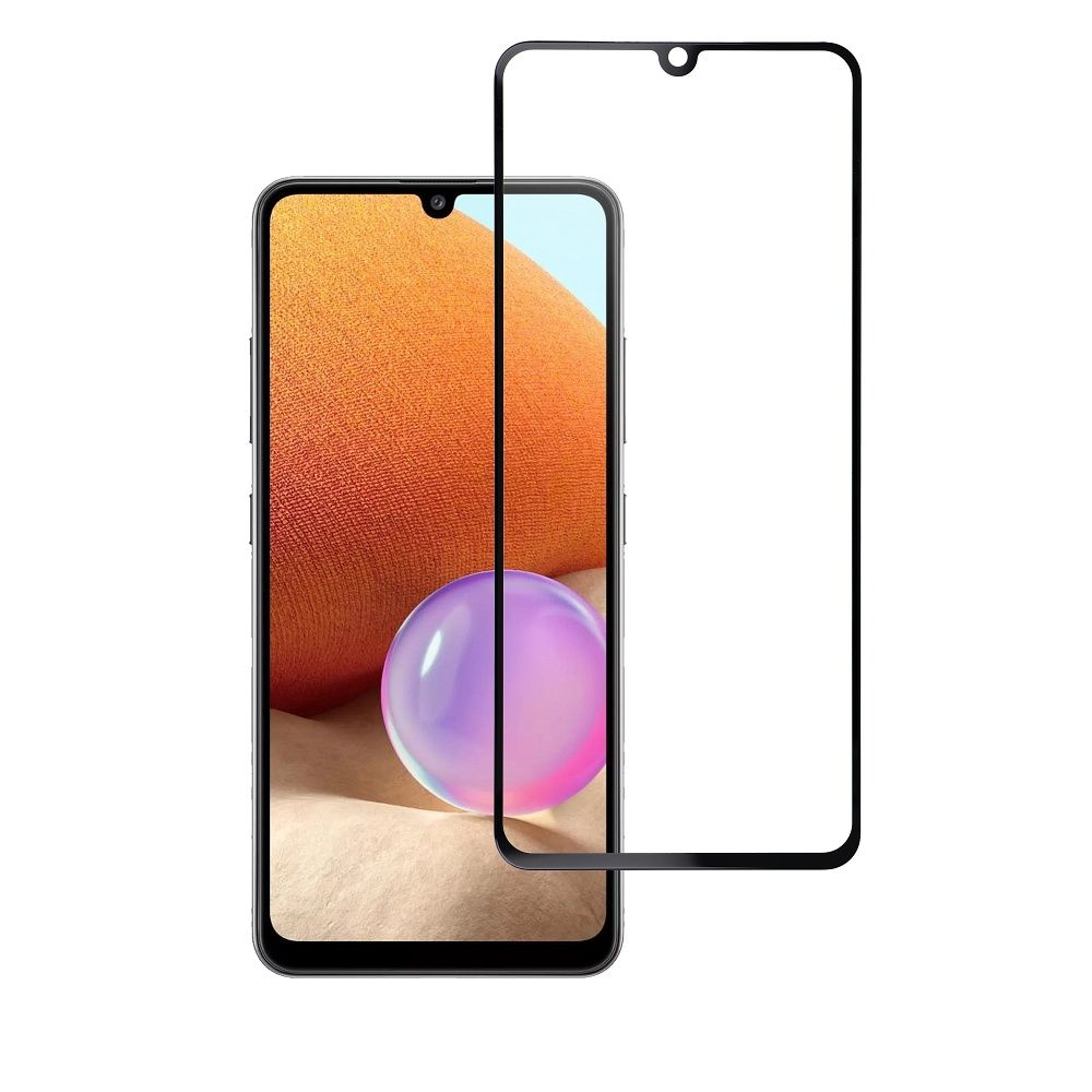 889f8db030db3f28aada5fc37b7b3f88 Tempered Glass Blue Star - SAMSUNG A32 LTE Full Face (full glue with frame/small size) - black Tempered Glass Blue Star