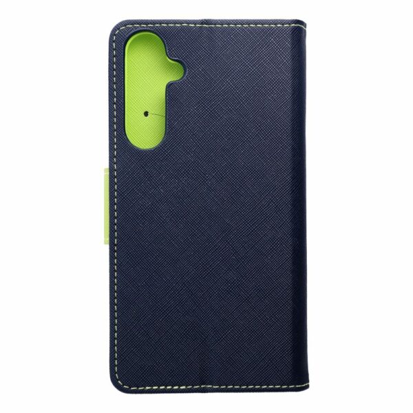 FANCY Book case for SAMSUNG A55 navy / lime