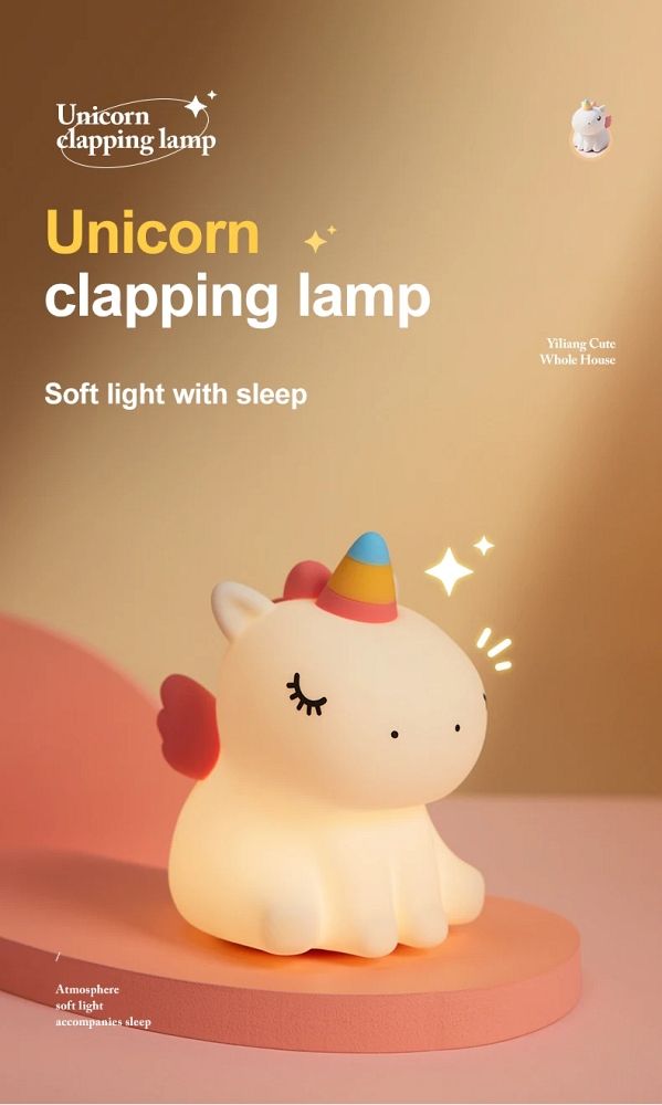 Table lamp bedside Unicorn Art Deco touch style