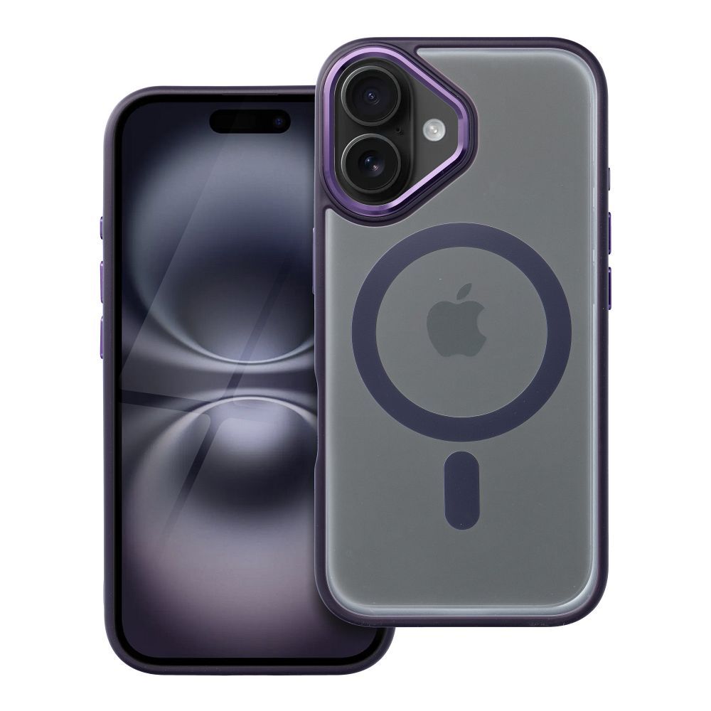 MATTE MAG COVER case compatible with MagSafe for IPHONE 16 purple
