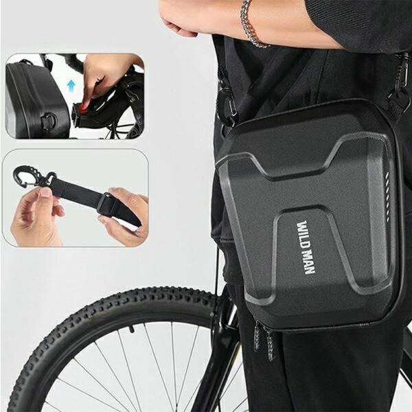 WILDMAN traveling bag for bike handlebars with zipper E8 3L black