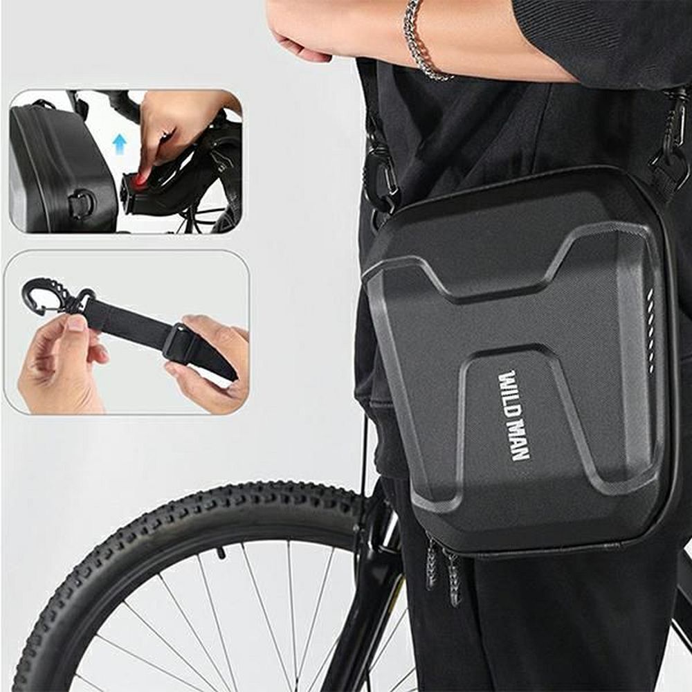 WILDMAN traveling bag for bike handlebars with zipper E8 3L black