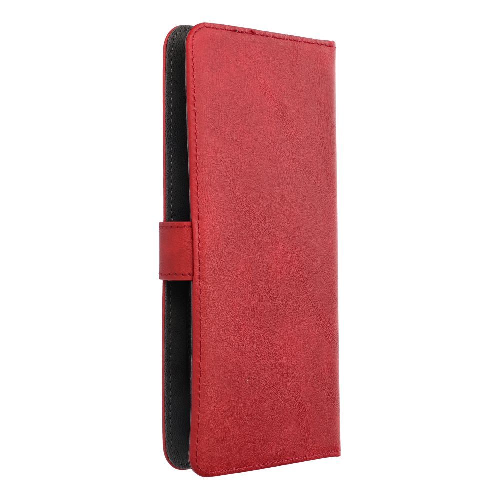 Universal book case COMMON size S for IPHONE 12 / 13 / SAMSUNG S6 / A5 2016 / XCOVER 4 / S22 / HUAWEI P8 2017 red
