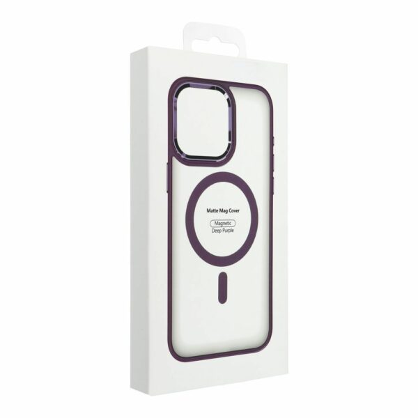 MATTE MAG COVER case compatible with MagSafe for IPHONE 16 purple