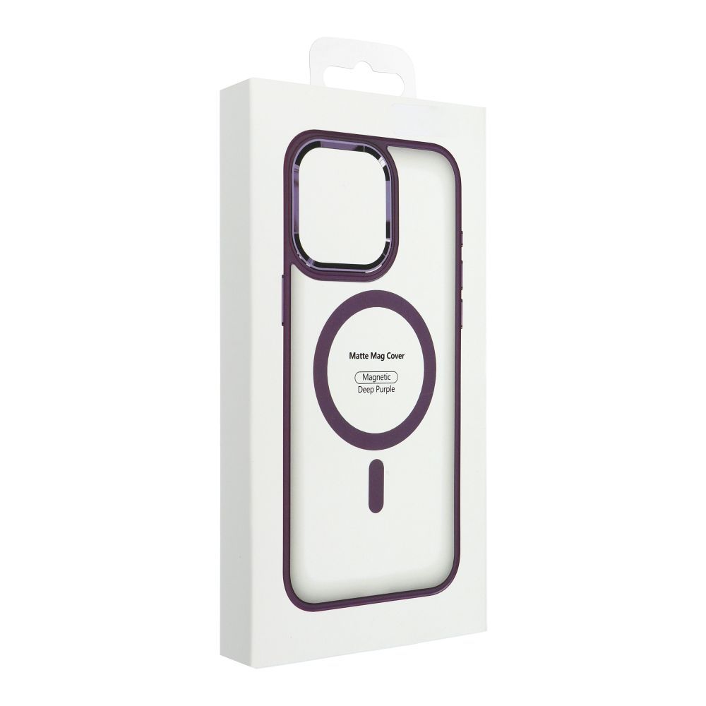 MATTE MAG COVER case compatible with MagSafe for IPHONE 16 purple