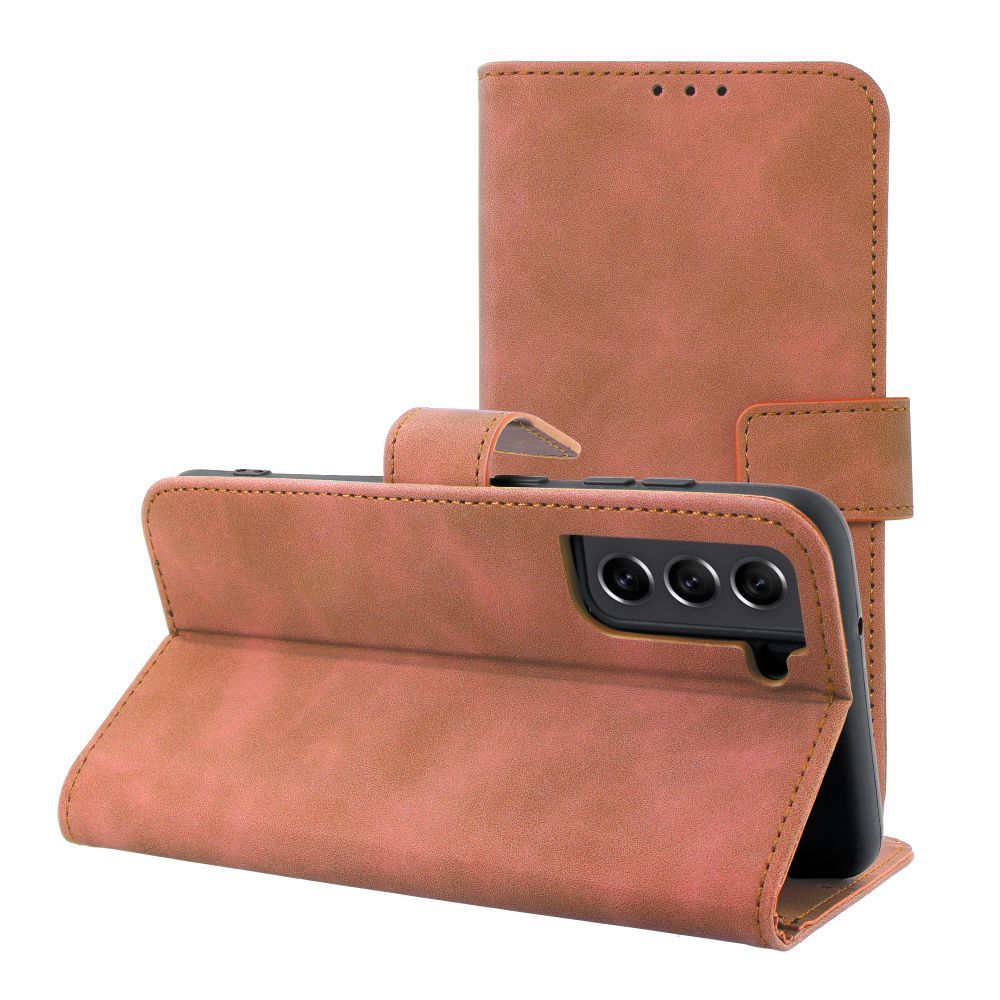 8c21dc1c9057af38f87d865e694ab60f TENDER Book Case for SAMSUNG S21 FE brown