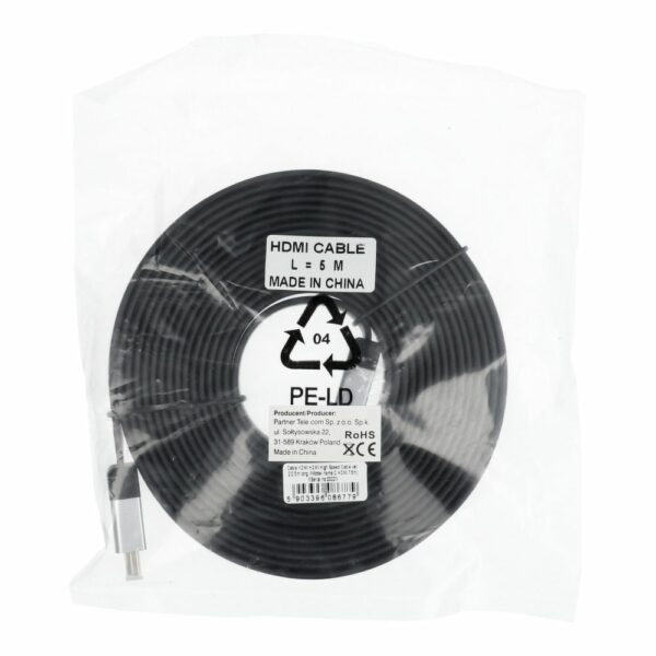 Cable HDMI to HDMI 4K 60Hz High Speed with Ethernet ver. 2.0 5 m black