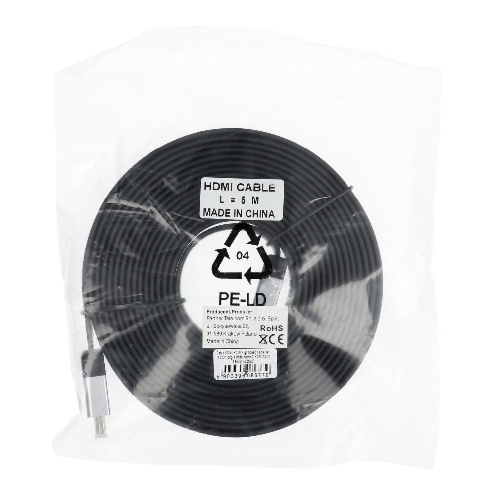 8c60336fa97241d6c0b2079493525b5e Cable HDMI to HDMI 4K 60Hz High Speed with Ethernet ver. 2.0 5 m black