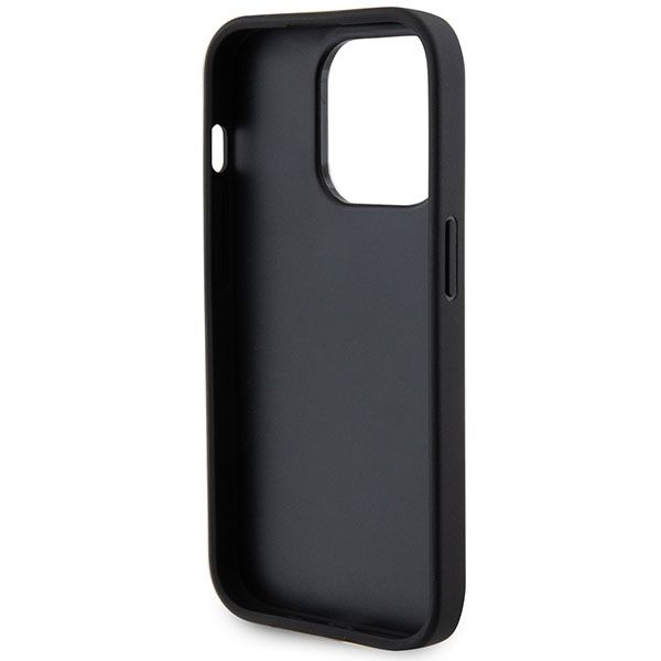 GUESS case for IPHONE 15 Pro GUHCP15LPSP4LGK (Leather Perforated 4G Glitter Logo) black