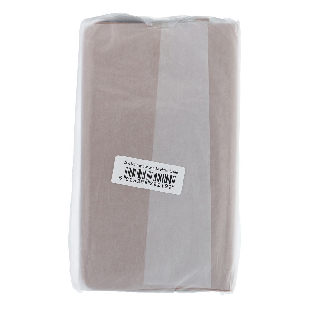 Stylish bag for mobile phone brown