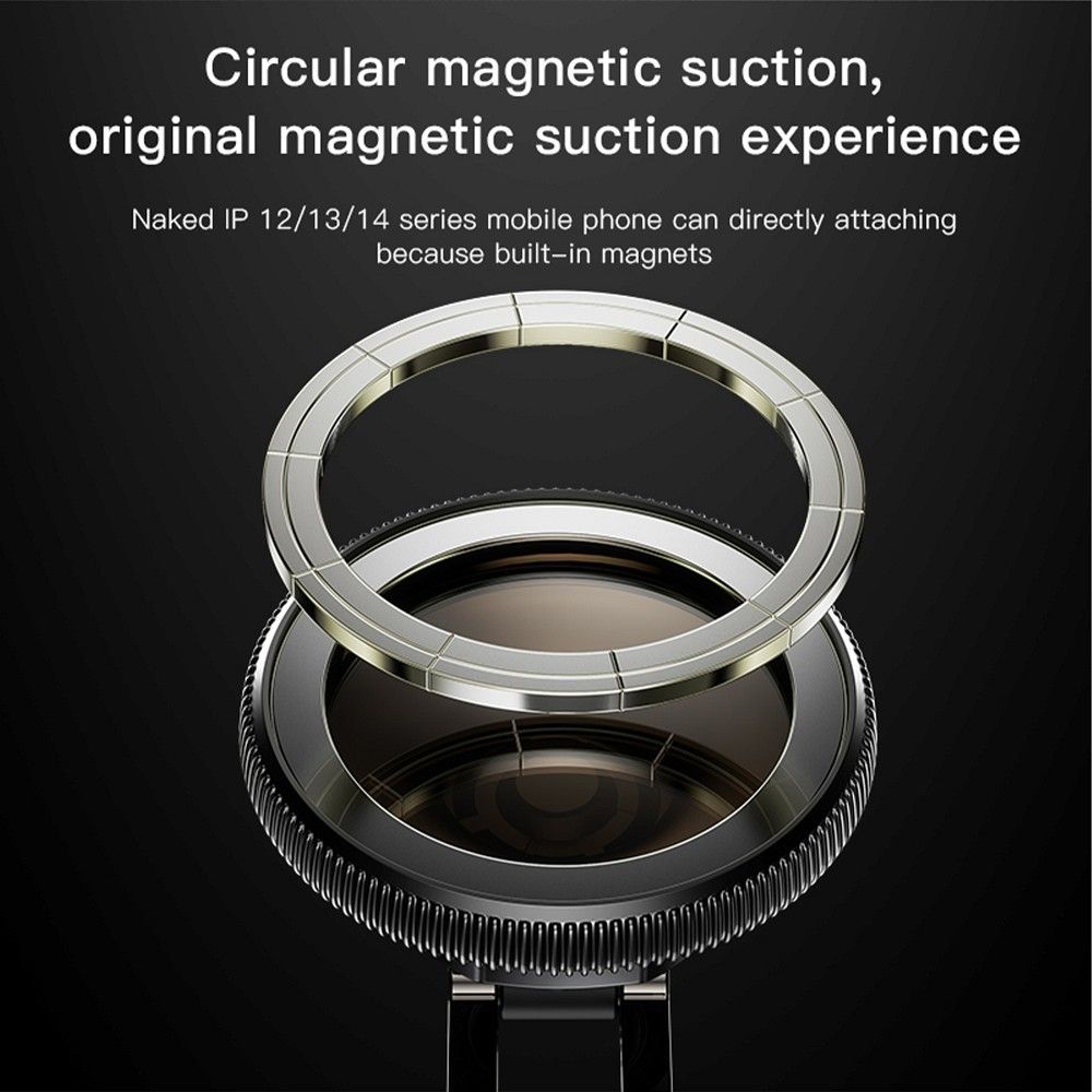 FORCELL F-GRIP IronSecure magnetic car holder for windshield / dashboard compatible with MagSafe black