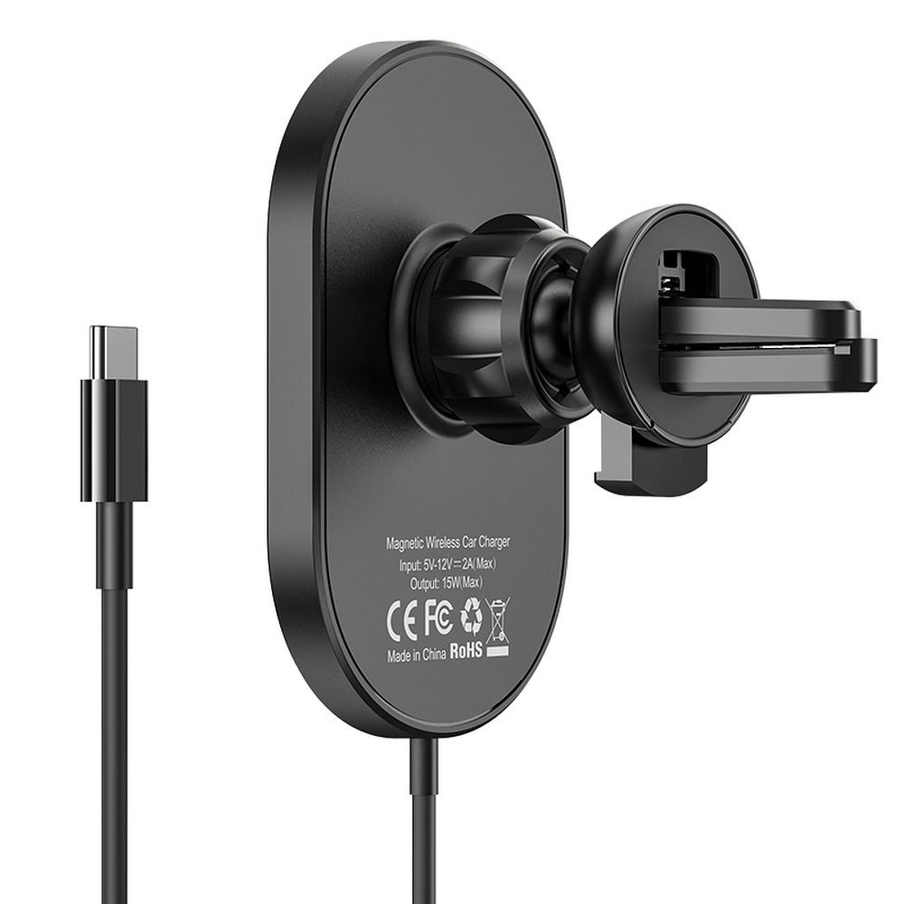 HOCO car holder with wilress charging compatible with MagSafe for air vent 15W CA90 black