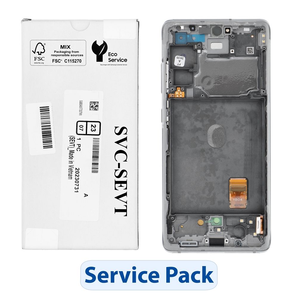 ServicePack LCD Display SAMSUNG S20 FE 4G/5G G780F/G781F GH82-31329B White