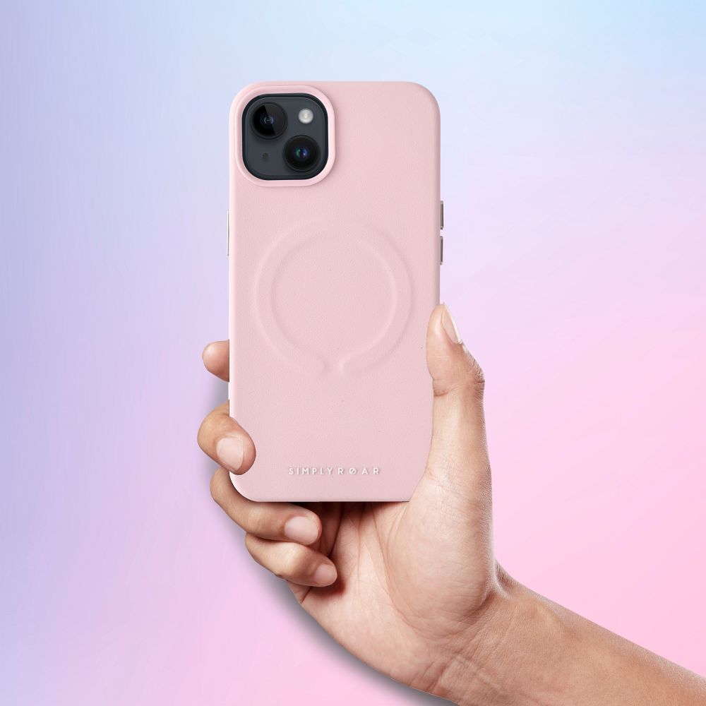 ROAR case LEATHER MAG compatible with MagSafe for IPHONE 12 Pro hot pink