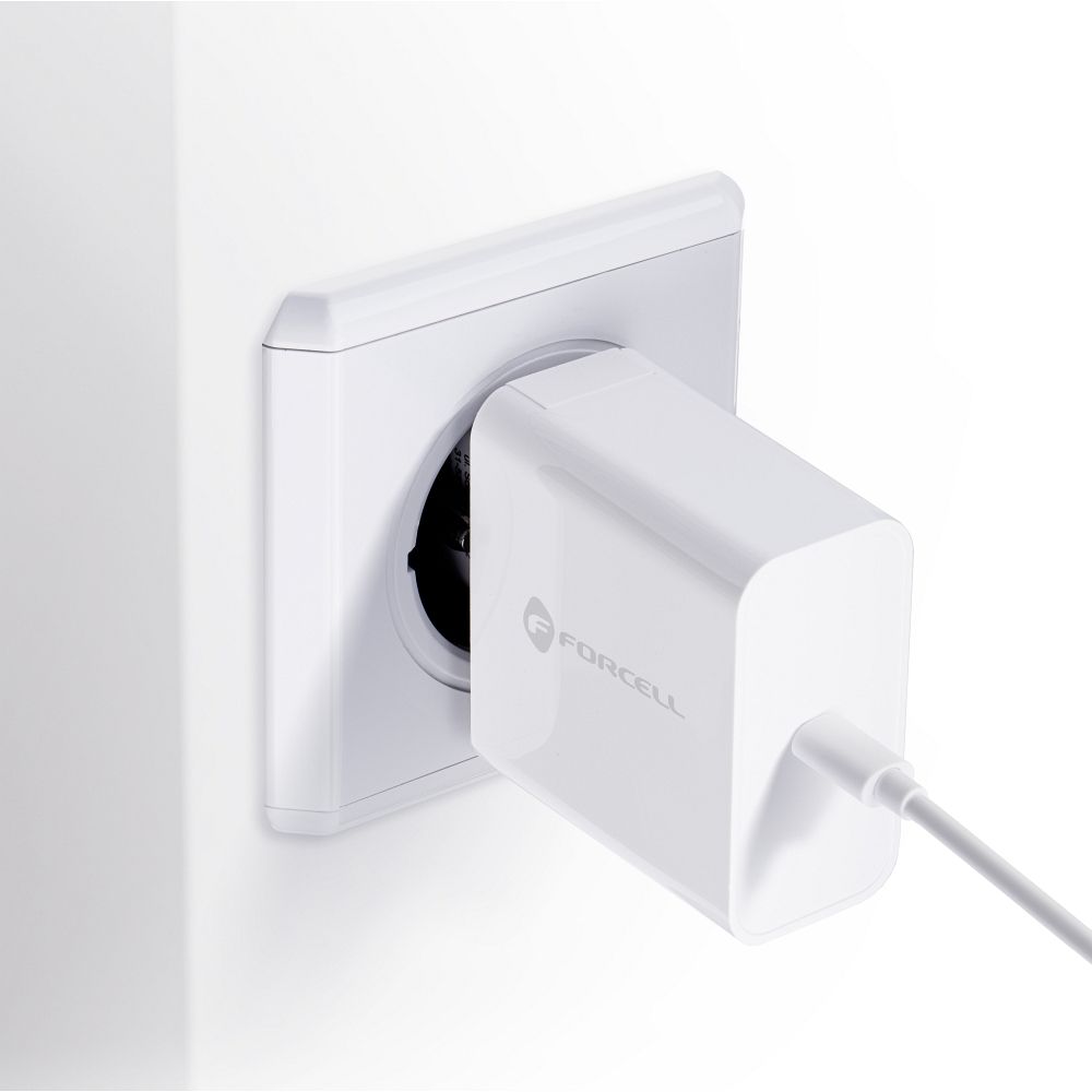 FORCELL F-ENERGY TFK-TC-45WPD travel charger Type C PD QC4.0 3A 45W white