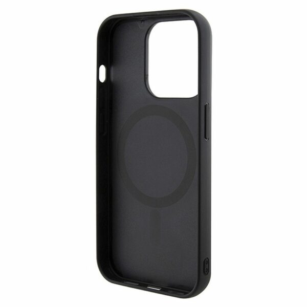 GUESS case for IPHONE 15 Pro compatible with MagSafe GUHMP15LHGCFSEK (GCUBE Stripes) black