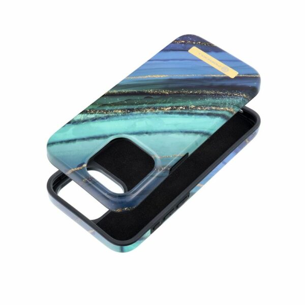 FORCELL F-PROTECT Mirage case compatible with MagSafe for IPHONE 15 Pro Max jade marble