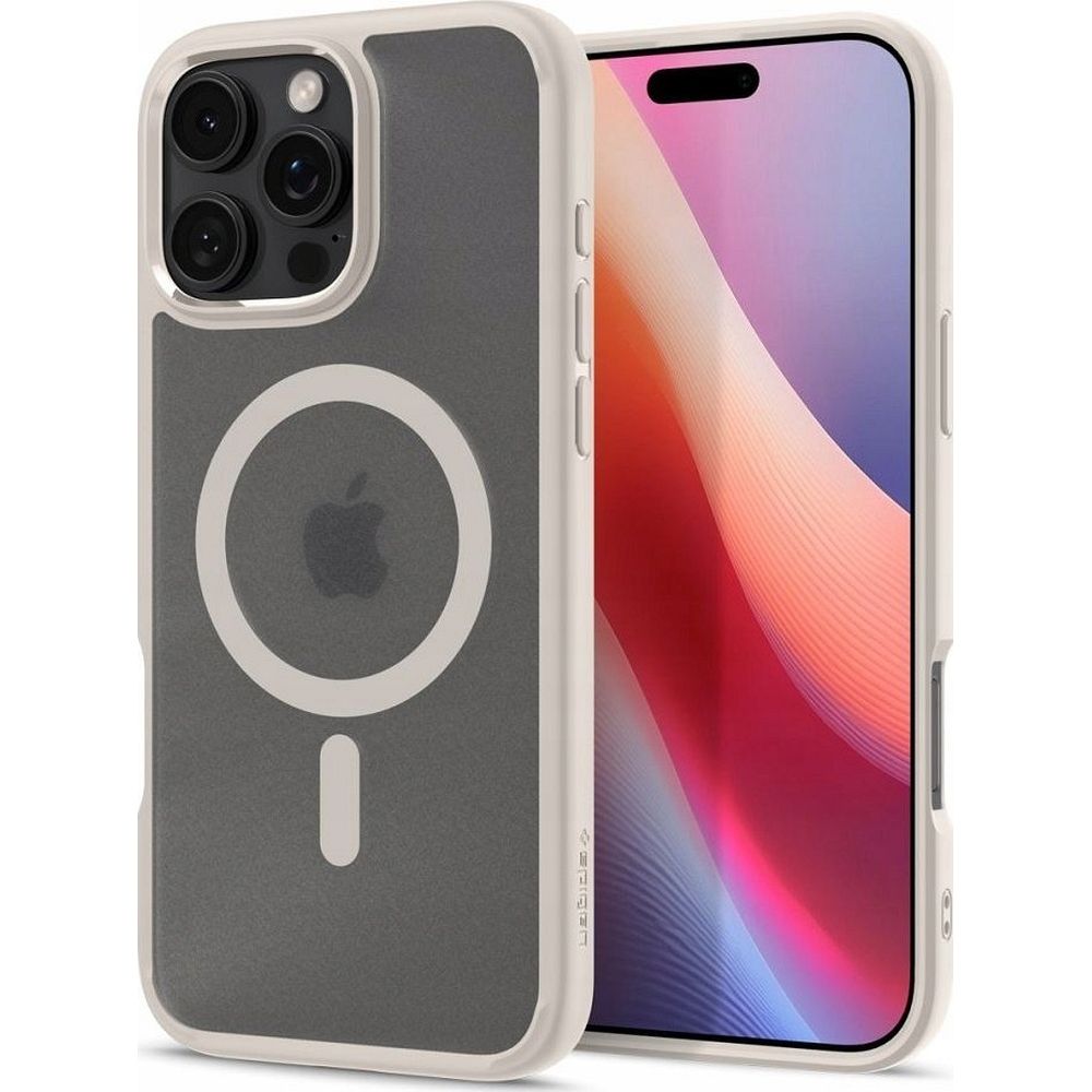 SPIGEN case ULTRA HYBRID MAG compatible with MagSafe for IPHONE 16 Pro frost natural titanium