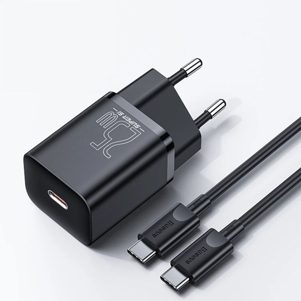 BASEUS charger Type C + cable Type C to Type C PD QC3.0 3A 25W TZCCSUP-L01 black