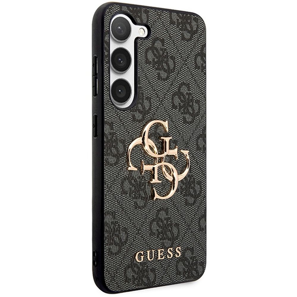 GUESS case for SAMSUNG S23 FE GUHCS23FE4GMGGR (Big Metal Logo) grey