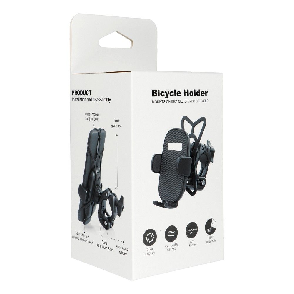 Clamp bike phone holder PREMIUM for handlebars H6-MB01 black