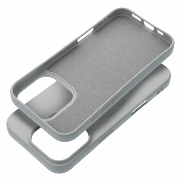 SILICONE MAG COVER (big hole) case compatible with MagSafe for IPHONE 16 Pro titanium