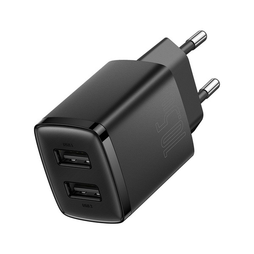 BASEUS wall charger 2 x USB A 2,1A 10,5W CCXJ010201 black