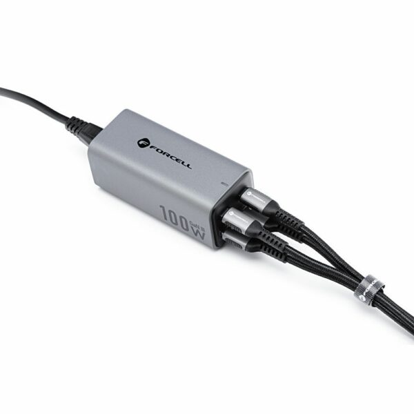 FORCELL F-ENERGY GaN III VT-49 desktop charger 2 x Type C + 2 x USB A PD QC4.0 SFC2.0 5A 100W gray