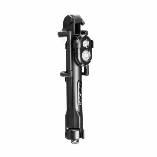 Selfie stick with wireless remote control tripod black