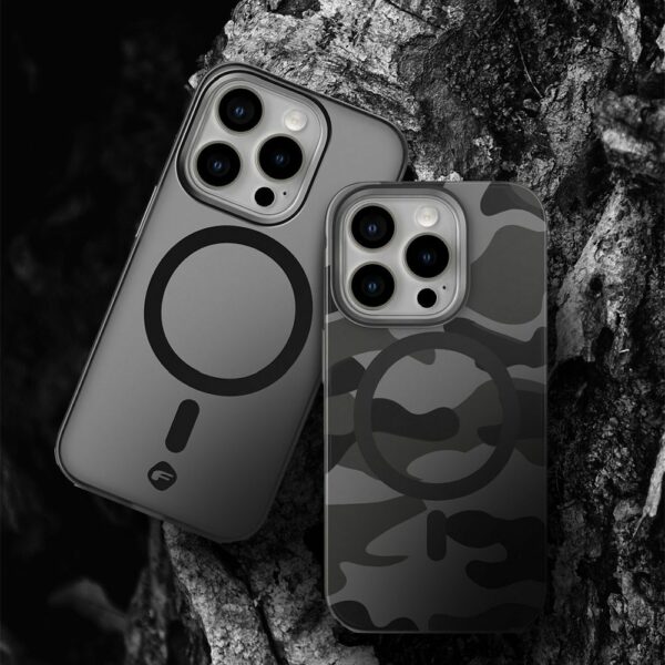 FORCELL F-PROTECT Levels with Dual Layer 4D technology, Military Drop-Test compatible for SAMSUNG S25 PLUS smoky black