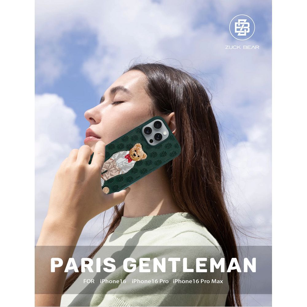 ZUCK BEAR case PARIS GENTLEMAN for IPHONE 16 Pro Max bow tie