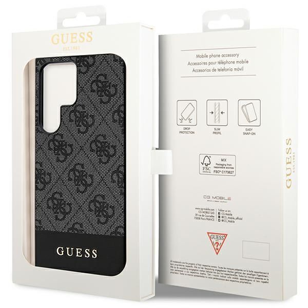 GUESS case for SAMSUNG S24 Ultra GUHCS24LG4GLGR (4G Bottom Stripe) black