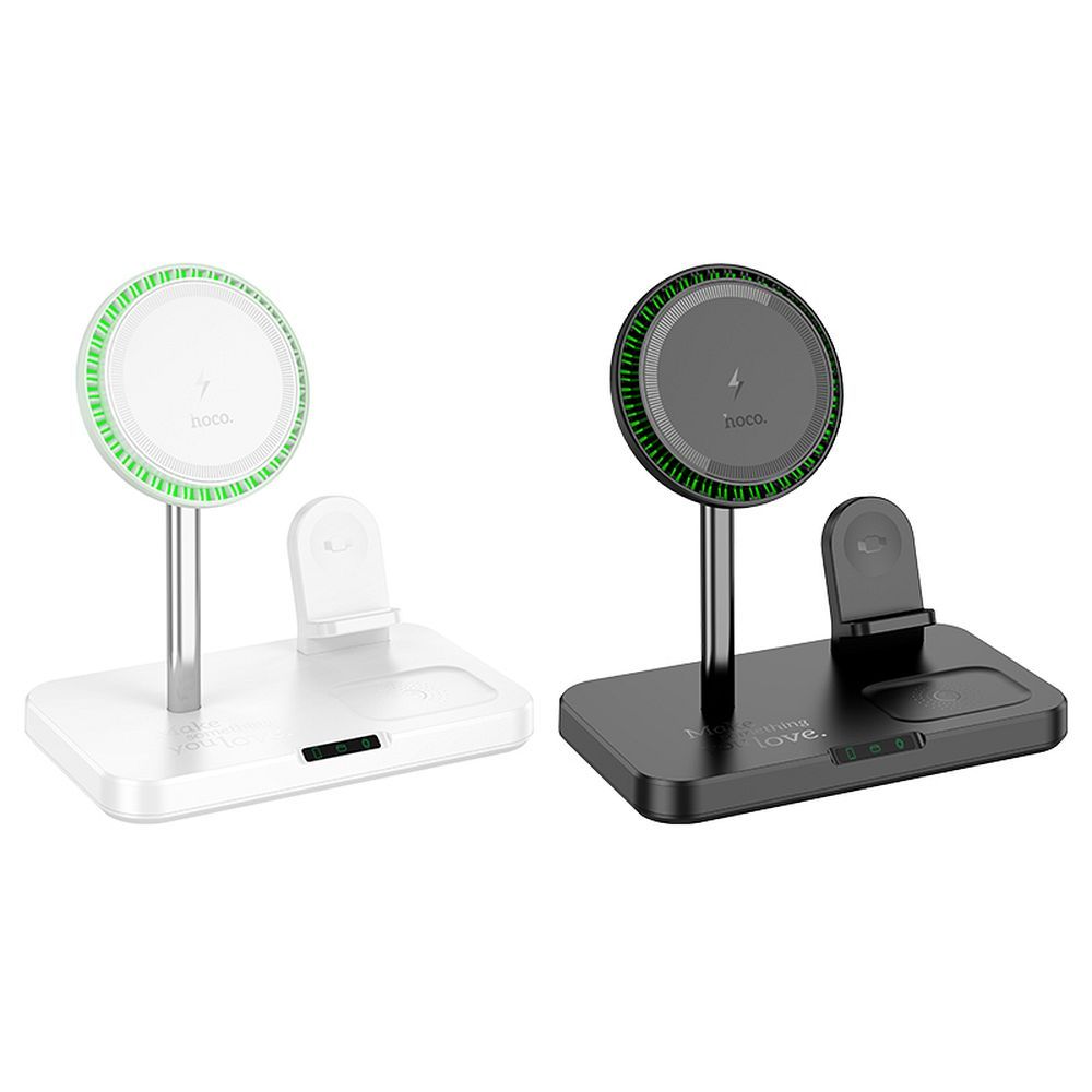 HOCO wireless charger 3in1 compatible with Apple Watch 3A 15W CQ12 white
