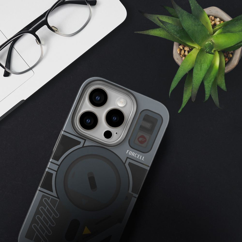 FORCELL F-PROTECT Levels with Dual Layer 4D technology, Military Drop-Test compatible with MagSafe for IPHONE 16 cyber grey